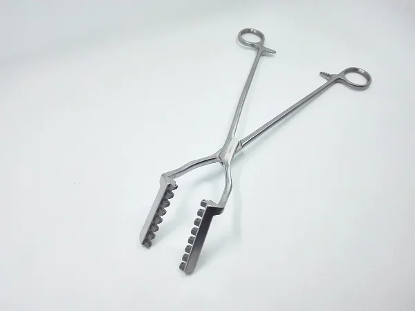 Stainless Steel laparoscopic teeth purse string clamp forceps