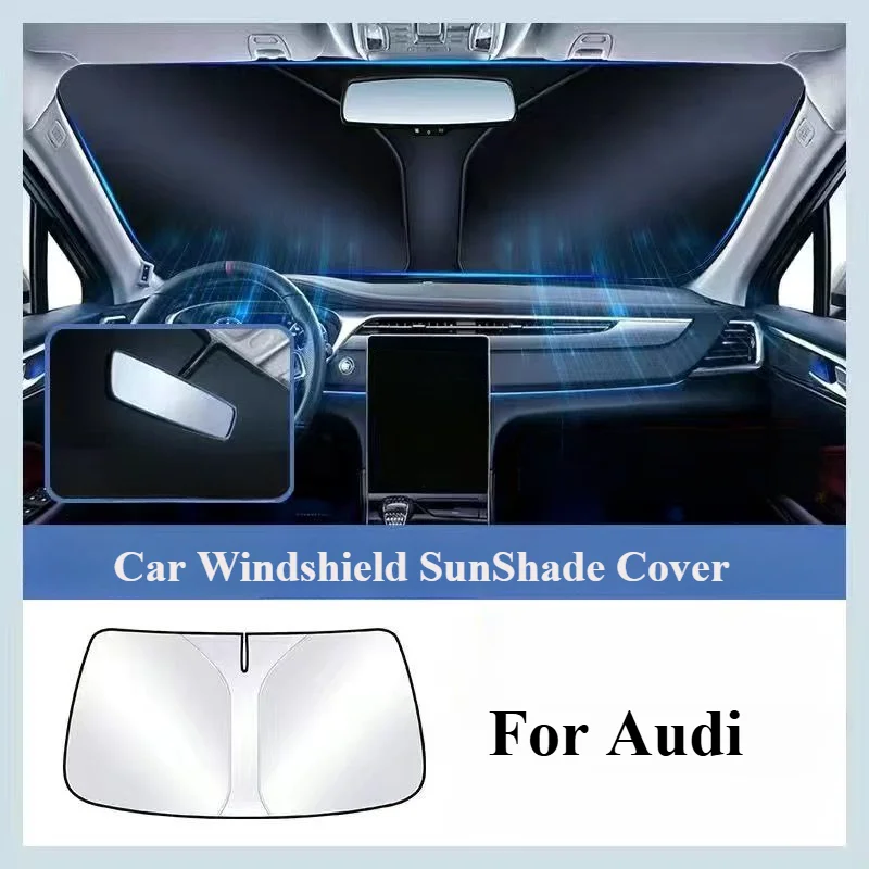 Car Windshield Sunshades Cover for Audi A3 8L 8P A4 B6 B7 B8 A6 C5 C6 4F RS3 Q3 Q7 TT 8L Sun Protection Front Window Sun Shade 