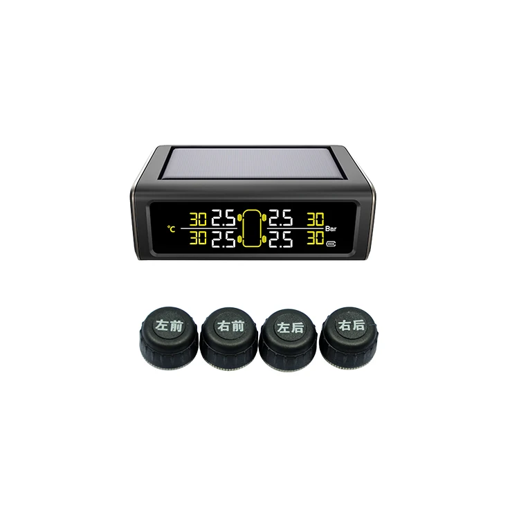 Hot Selling Tires Pressure Monitoring Black Solar Power External Car Tpms