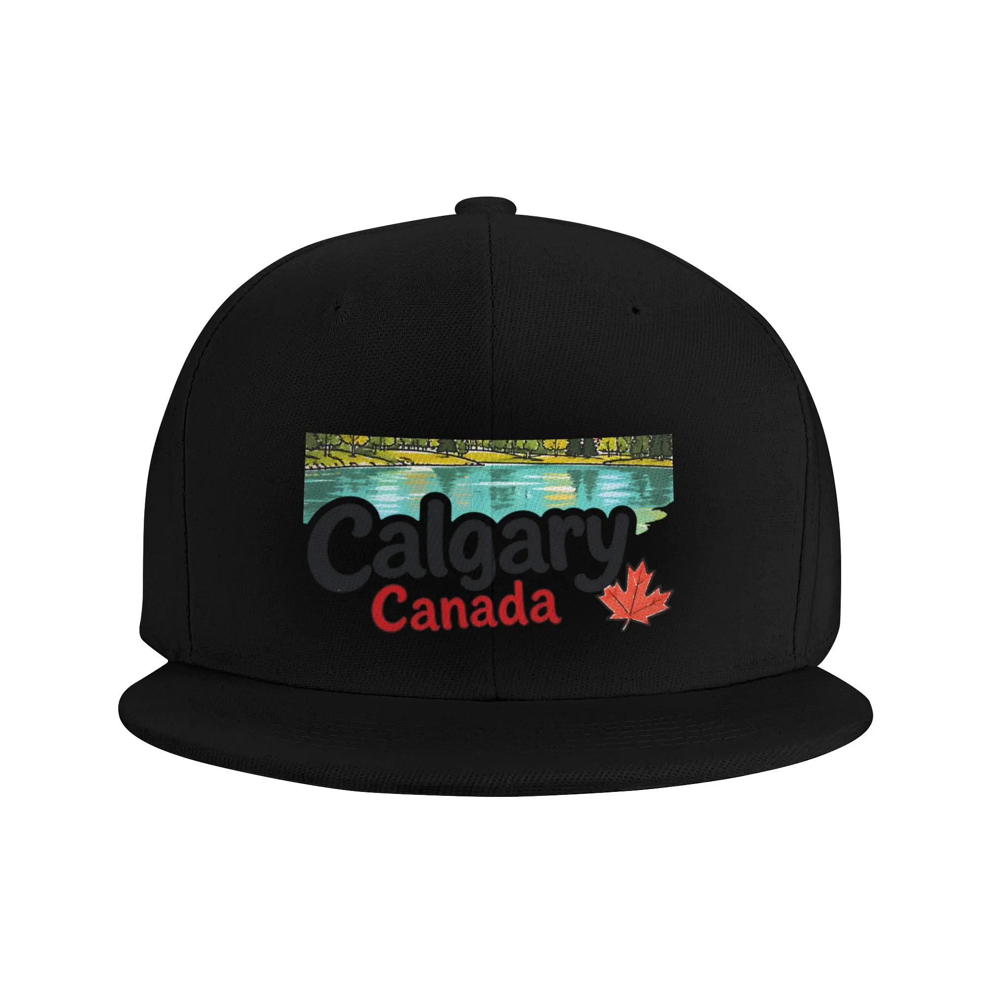Fashion Calgary Alberta Canada Cute Cityscape Colorful Skyline Pride Flat Brim Sun Hat  Outdoor Sun Visor Hat