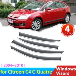 Windscreens for Citroen C4 C-Quatre 2004~2010 2005 Hatch Accessories Deflectors Awing Trim Car Window Visor Rain Eyebrow Guards