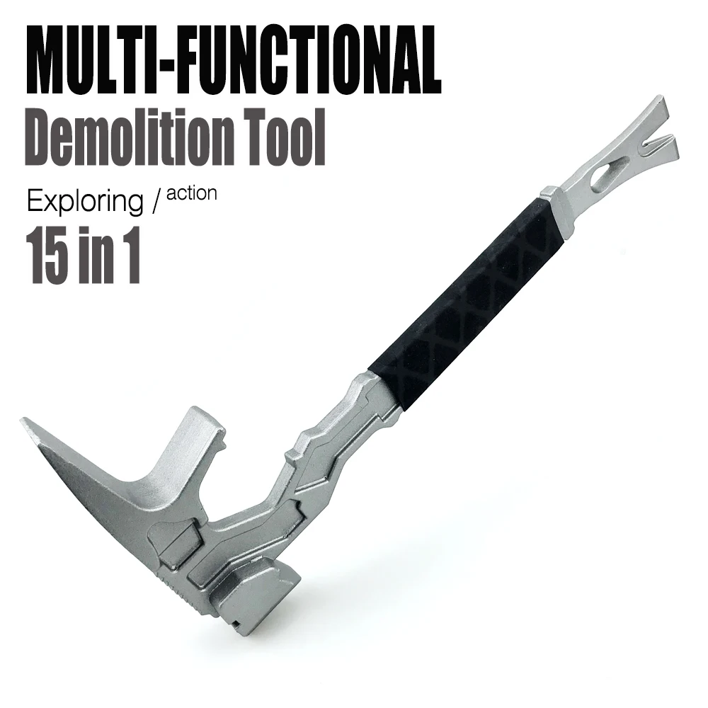 

Outdoor Multifunctional Hammer Demolition Tool Hammer Hand Tool with Crowbar Fire Rescue Tool Window Breaker