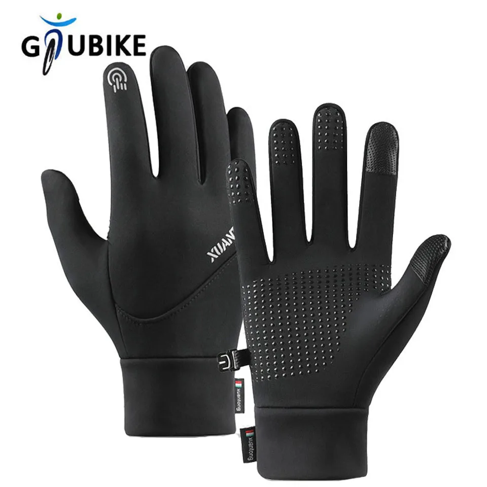 GTUBIKE Waterproof Cycling Gloves Winter Touch Screen Bicycle Glove Outdoor Scooter Windproof Riding Motorcycle Warm Bike Gloves