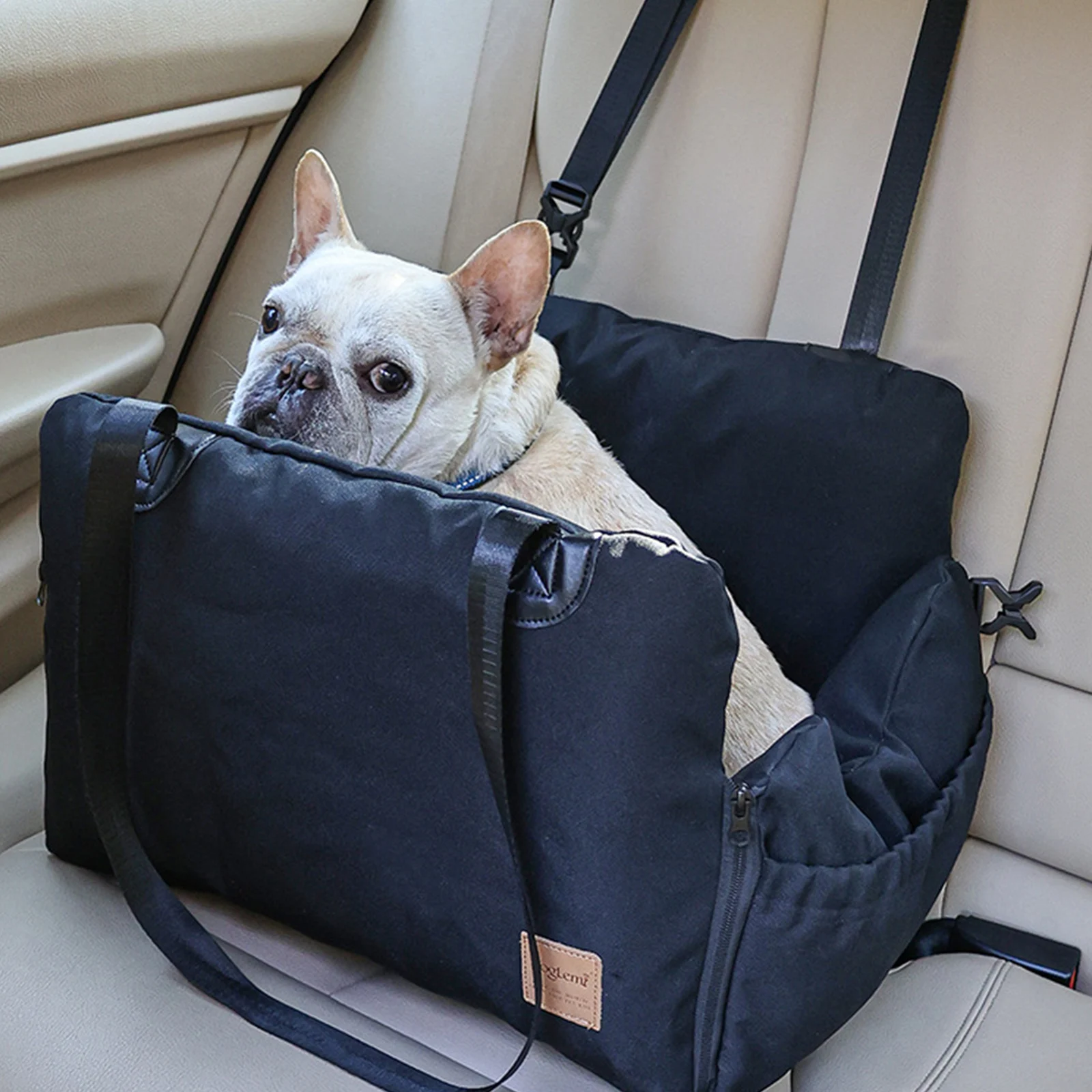 Dog Car Seat Bed Dog Booster Car Seat with Dog Seat Belt,Pet Inflatable Car Seat with Pump Dog Booster Seats Dog Travel Carrier