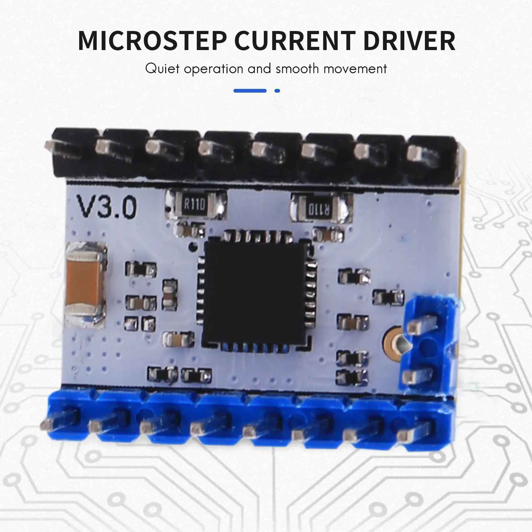 【~ New N07R】5Pcs TMC2209 V3.0 Stepper Motor Driver Stepping Rod Silent Driver 256 Microstep Current 2.8A VS TMC2208