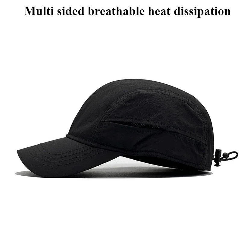 Große Größe, leicht, dünn, schnell trocknend, Baseballkappen, männlich, solide, Vintage, Unisex, XL, 65 cm, Sportmütze, verstellbare Trucker-Kappe, Snapback-Hüte – Detail 10