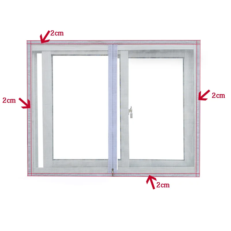 شاشة البعوض الصيفية، ستارة سحاب مشفرة مقاومة للذبابة والحشرات، ستارة شاشة ذاتية اللصق غير مثقوبة، قابلة للتخصيص