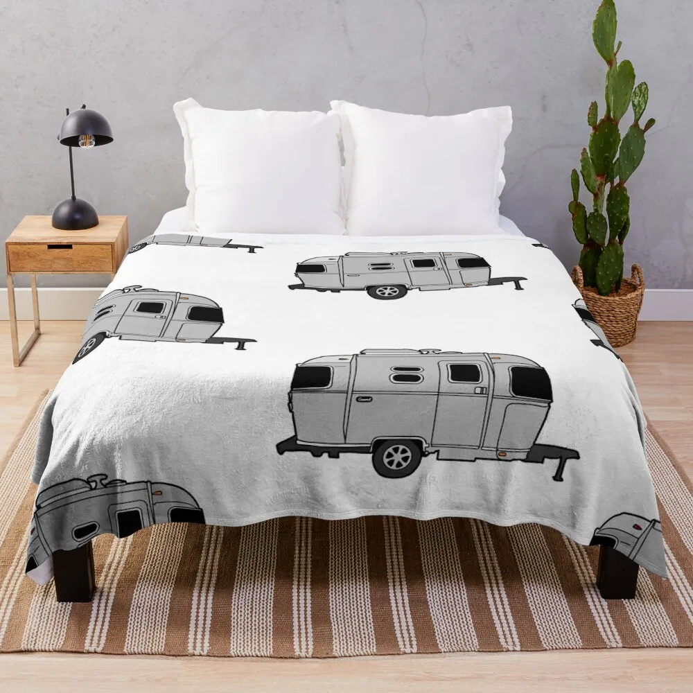 Small airstream camper rv trendy cute aesthetic Throw Blanket Baby Blanket Blanket For Sofa Sofa Blankets