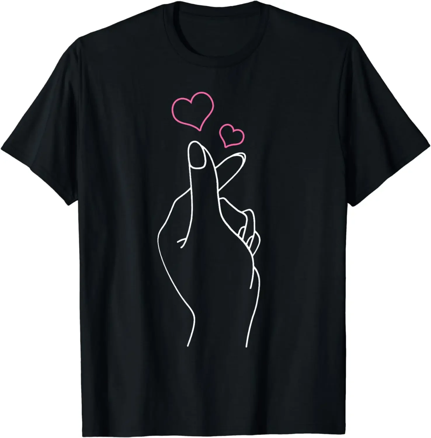 T-Shirt K-Pop Hand Symbol Heart K-Drama Korean Pop Music harajuku men's t-shirts Fan Gift Kawaii Y2k Women Clothes Tops Ropa