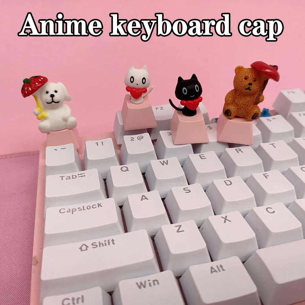 

Mechanical Keyboard Custom Keycap Personality Design Cartoon Cherry Axis Gaming Accessories Artisan Anime ESC Cute PBT Key Cap