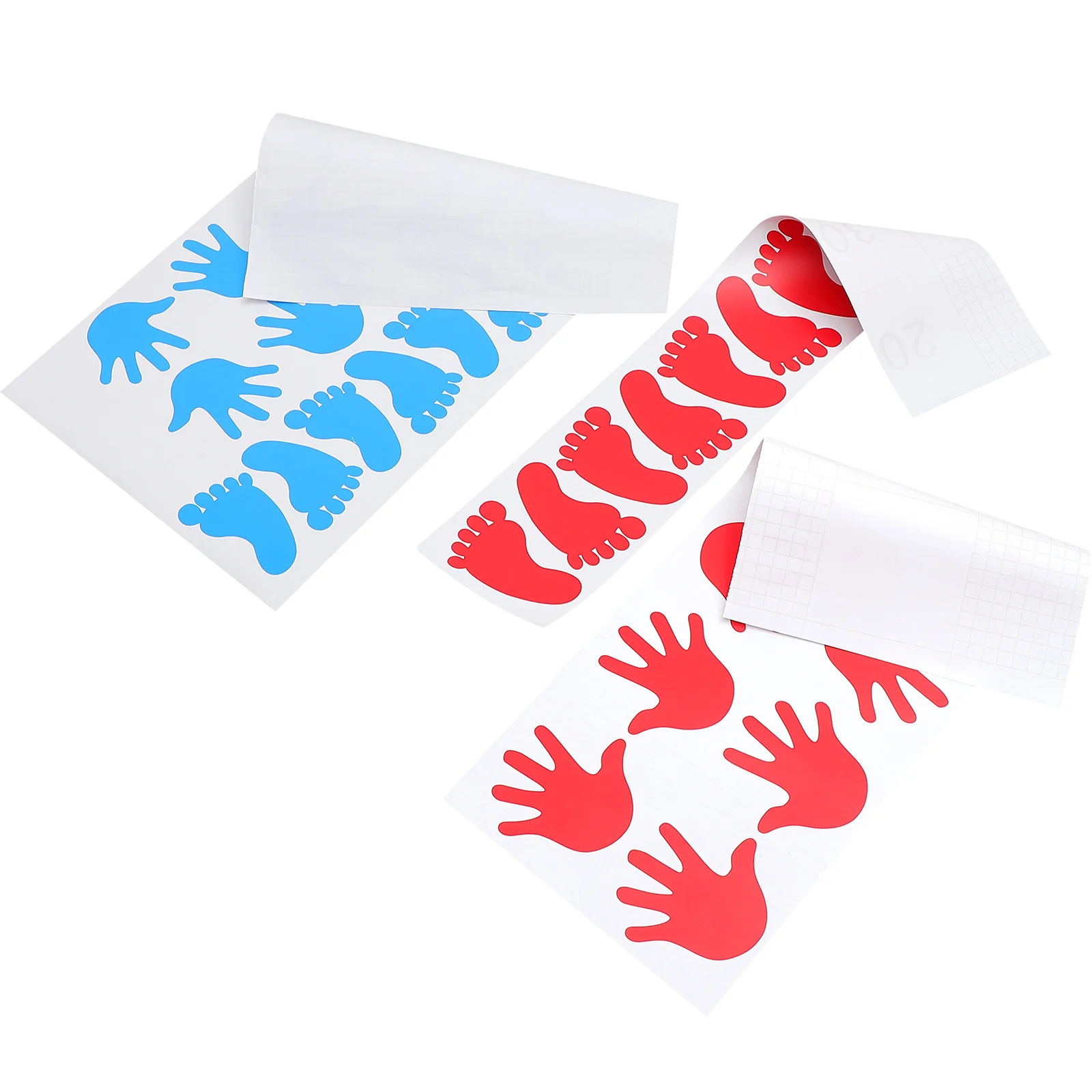 40 قطعة بصمة بصمة ملصق بولي كلوريد الفينيل الجدار ملصق مائي لغرفة الحضانة غرفة نوم ديكور المنزل القابلة للإزالة الطابق الشارات لاصق