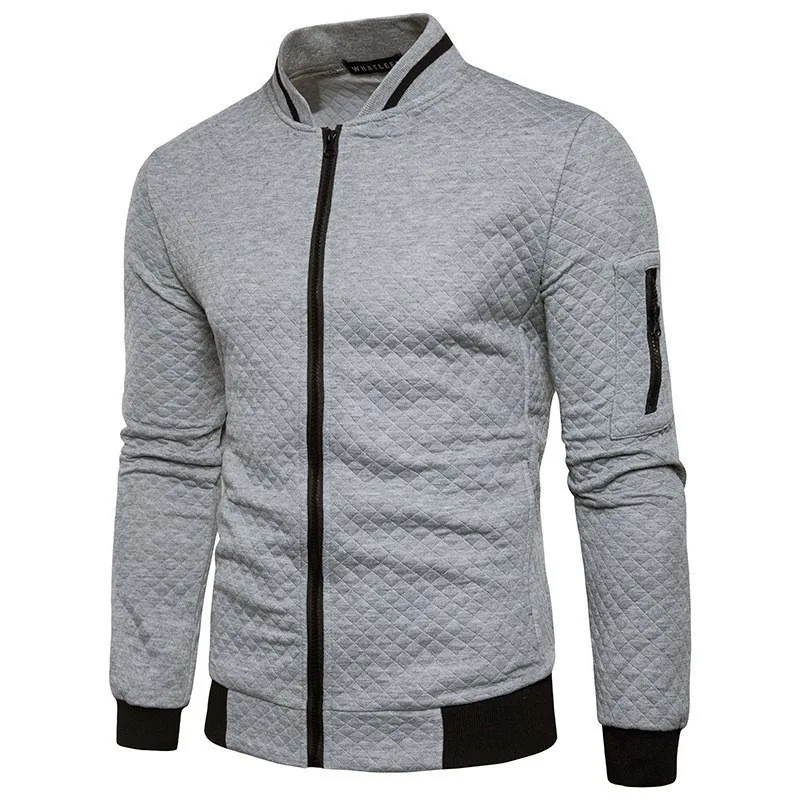2024 new autumn winter fashion sports grid striped zipper jacket men\'s Korean blazer men\'s casual sports trend design men\'s coat
