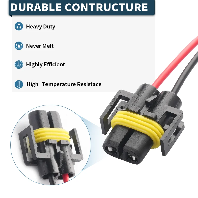 1pcs H7 LED Headlight Wiring Sockets H1 H4 H11 HB5 9007 Male Female Connector Adapters Wiring Harnes