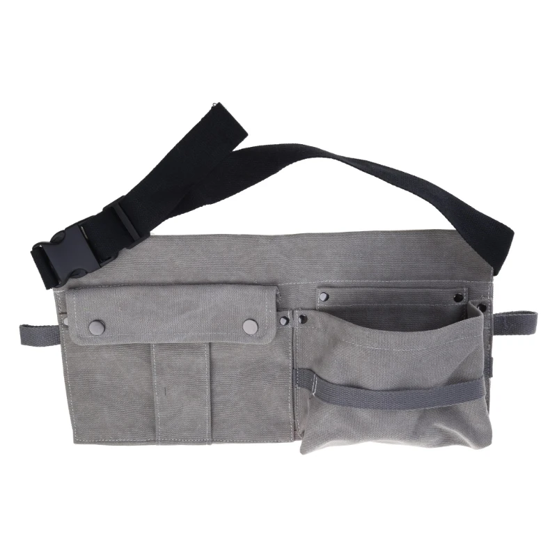 M17D Adjustable Canvas Multi‑Pocket Portable Garden Adjustable Carpentry Hand Tools Storage Bag Waist Bags