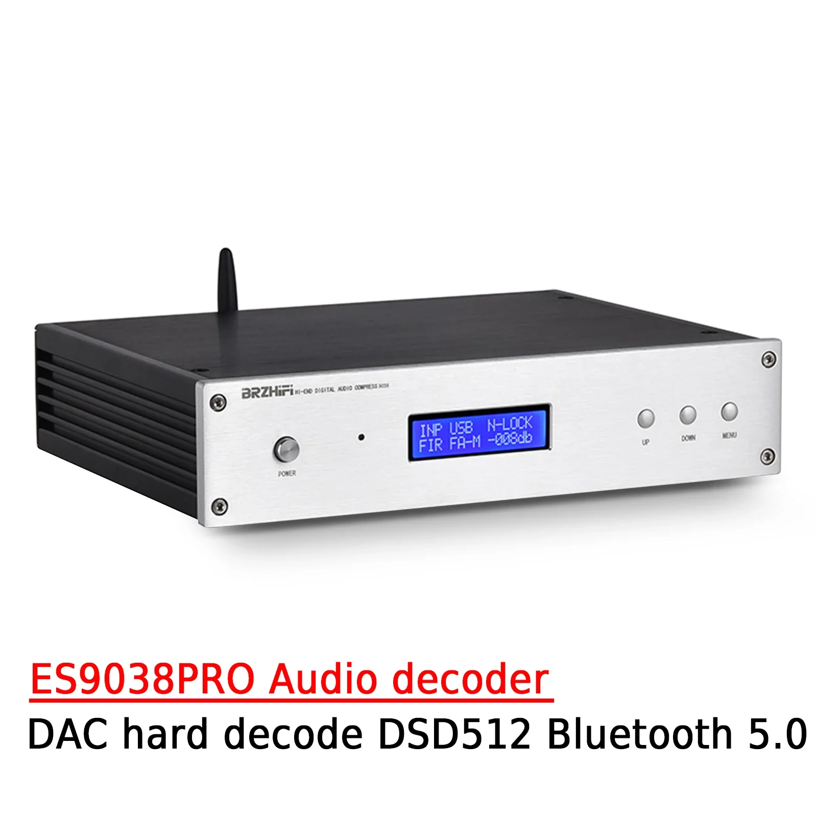 AMXEKR DC200 ES9038PRO Audio Decoder DAC Fever HIFI Hard Decoding DSD512 HD Bluetooth 5.0 Home Decoder