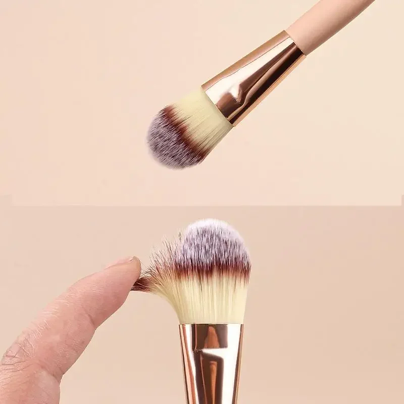 Cepillo para máscara Facial con mango de madera, herramienta cosmética para mujer, brocha de maquillaje multifunción DIY, base cosmética Facial