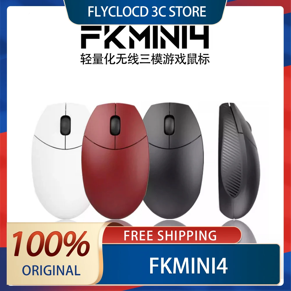

Fkmini4 Wireless Mouse Paw3395 Tri-Mode Bluetooth Light Weight Gaming Mouse Custom For E-Sports Ergonomics Pc Gamer Accessories