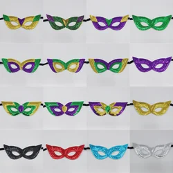Carnival Theme Sequin Gold Purple Green Half-face Mask Festival Costume Dance Performance Props Mask