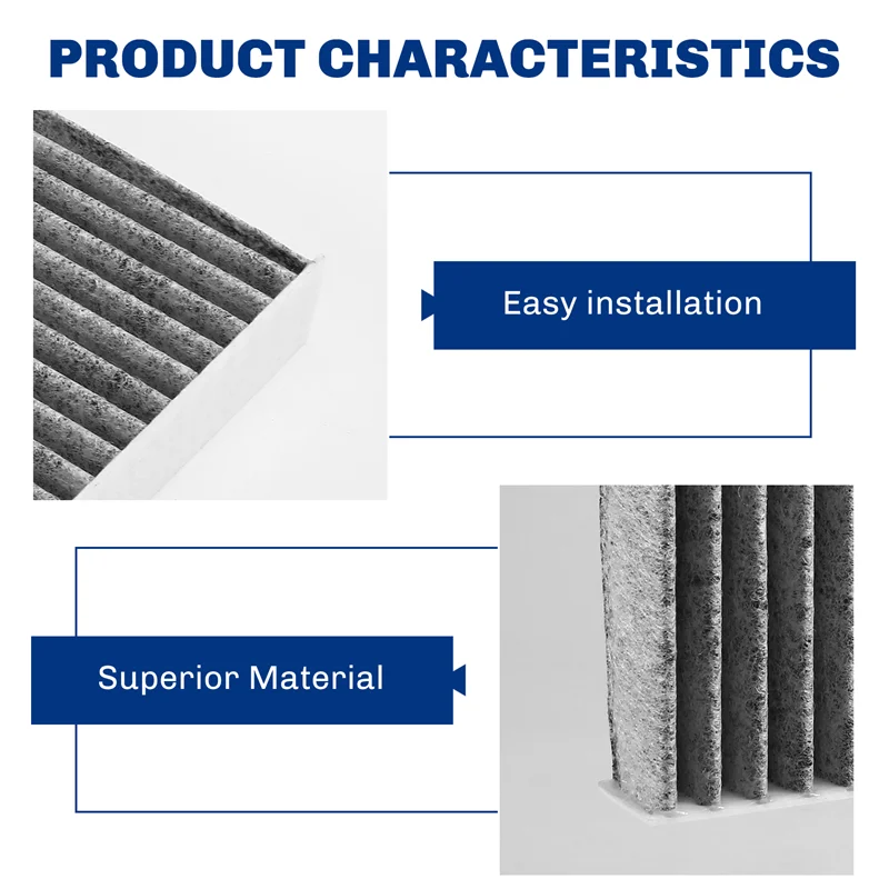 

Car Activated Carbon Pollen Cabin Air Filter 97133-L1000 97133-N9100 For Hyundai Sonata Elantra Ioniq Kona Santa Fe Kia
