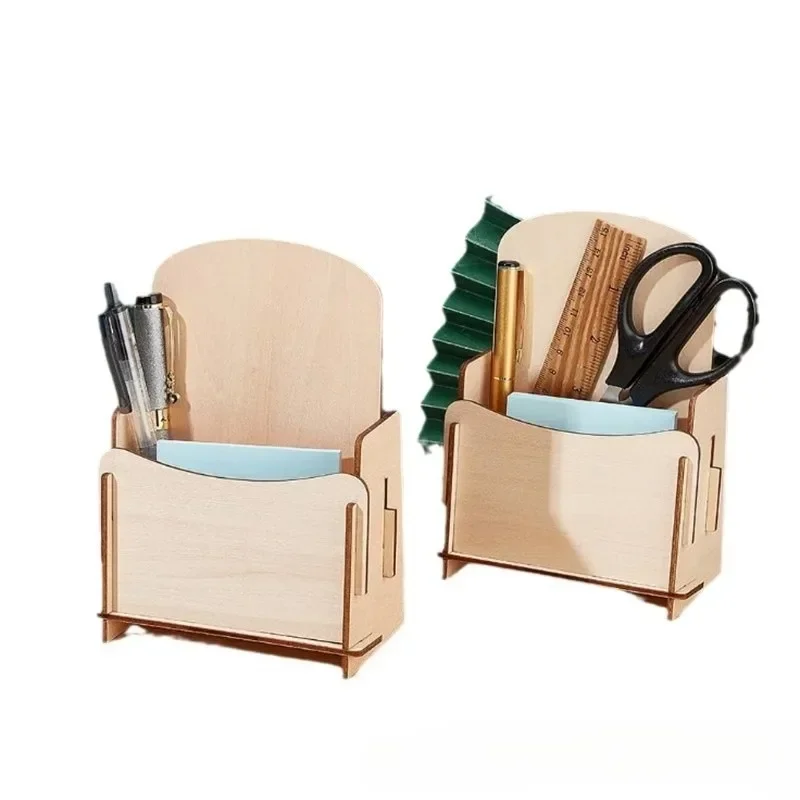2026New 1/3Sets Wooden Desktop Storage Rack Detachable Sorting Rack Solid Wood Display Book and Magazine Storage Office Supplies