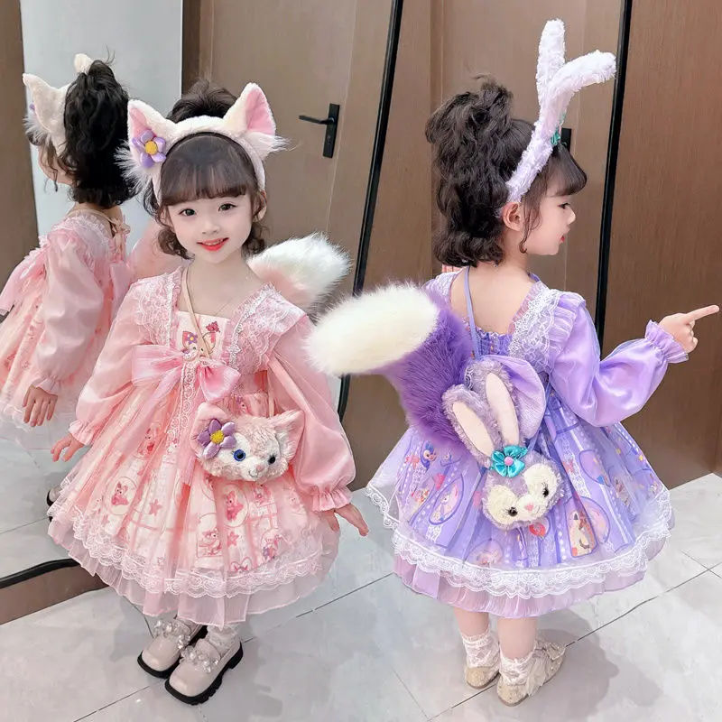 

Lolita Girl Princess skirt Children's dress 2023 new baby pompadour skirt