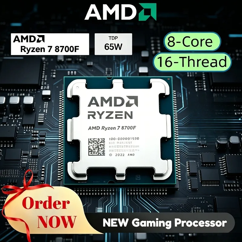 

AMD Ryzen 7 8700F R7 8700F 100% Brand New Original 4NM L3=16M 4.1GHz 8-Core 16-Thread 65W DDR5 Socket AM5 NEW Gaming Processor