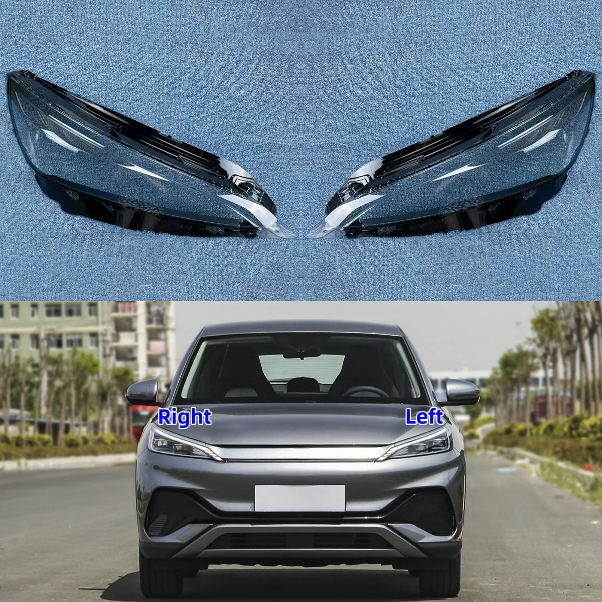 

For BYD Yuan Plus 2022 2023 Car Accessory Products Replace A Transparent PC Lights Shell Headlight Headlamp Lens Covers