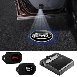 Car Door 3D Wireless Projector Lamp HD Welcome Lights For BYD Tang F3 E6 Atto 3 EV Yuan Plus Song Max F0 G3 I3 Ea1 Dmi 2din G6