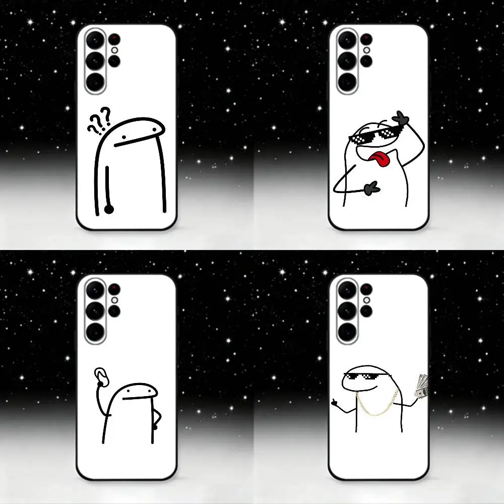 

celular flork Phone Case For Samsung S25,S24 Ultra,S20,S30 plus,S22 plus,S23,S30 Ultra 5G Silicone Black Shell