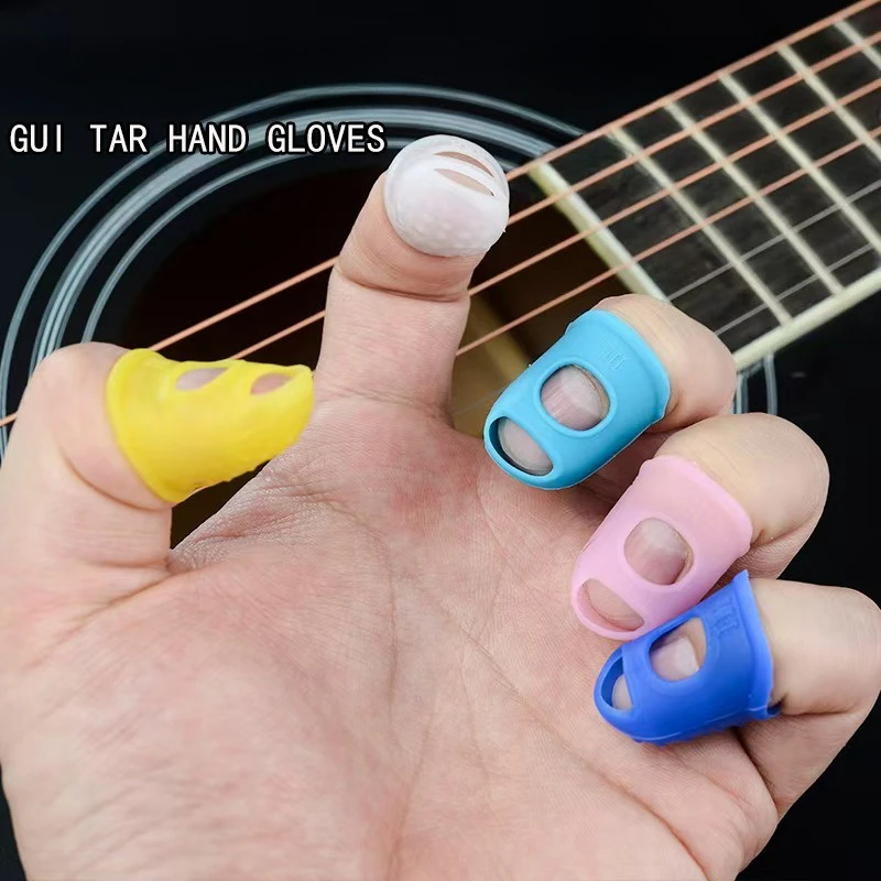 

Силиконовые накладки на палец для гитары, защита для пальцев для начинающих, для гитары, большого пальца, фортепиано, мягкие силиконовые аксессуары для инструментов