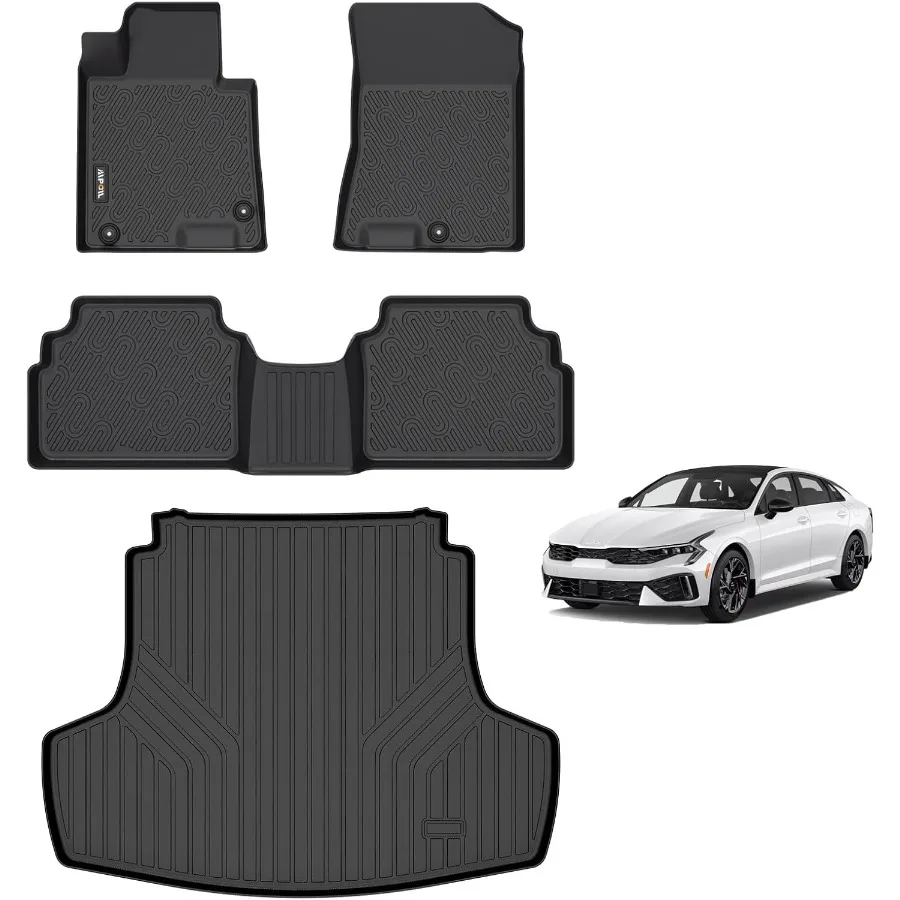 Floor Mats Cargo Liner Set for 20212025 Kia K5 Only FWD Models 20202025  Sonata (Include Hybrid) All Weather Protection Full Se