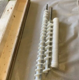 Food grade plastic screw conveyor rod push bottle conveyor screw accessories, size needs to be provided.
