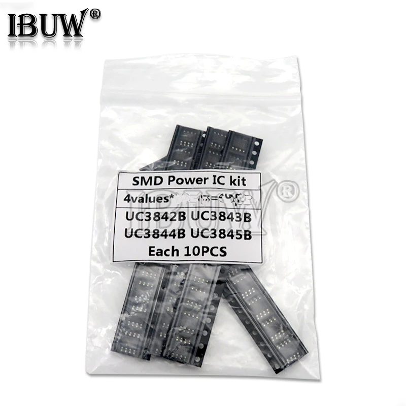 40PCS = 4 kinds * 10PCS UC3842 UC3843 UC3844 UC3845 hjxrhgal sop Each 10PCS kit (12-26)