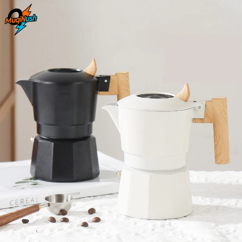 

MuqiNush Portable Hand Brewed Mocha Pot Suitable For Outdoor Camping And Home Use Italian Making Strong Coffee for camping