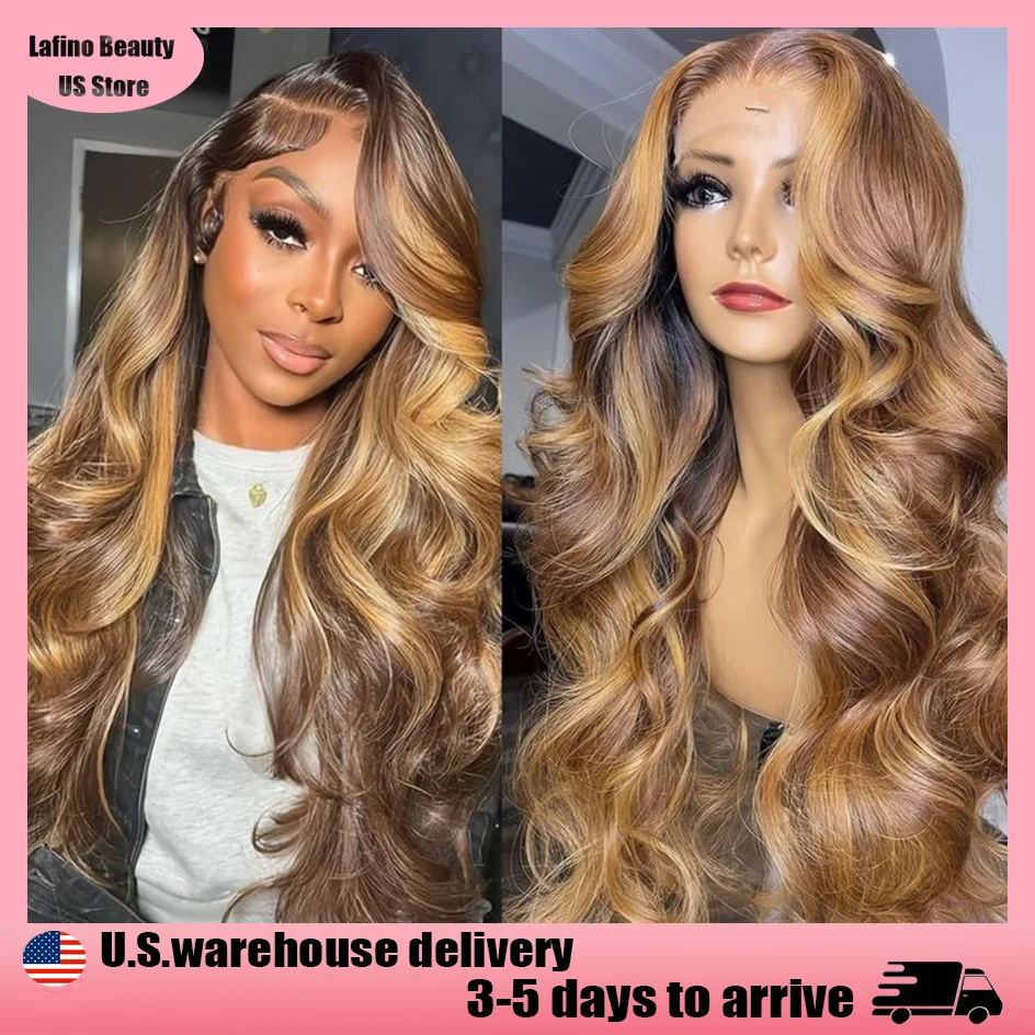 

Lafino Body Wave Lace Front Wig 13x6 Highlight Wig Human Hair 13x4 Hd Lace Frontal Wigs Loose Body Wave Colored Human Hair Wigs