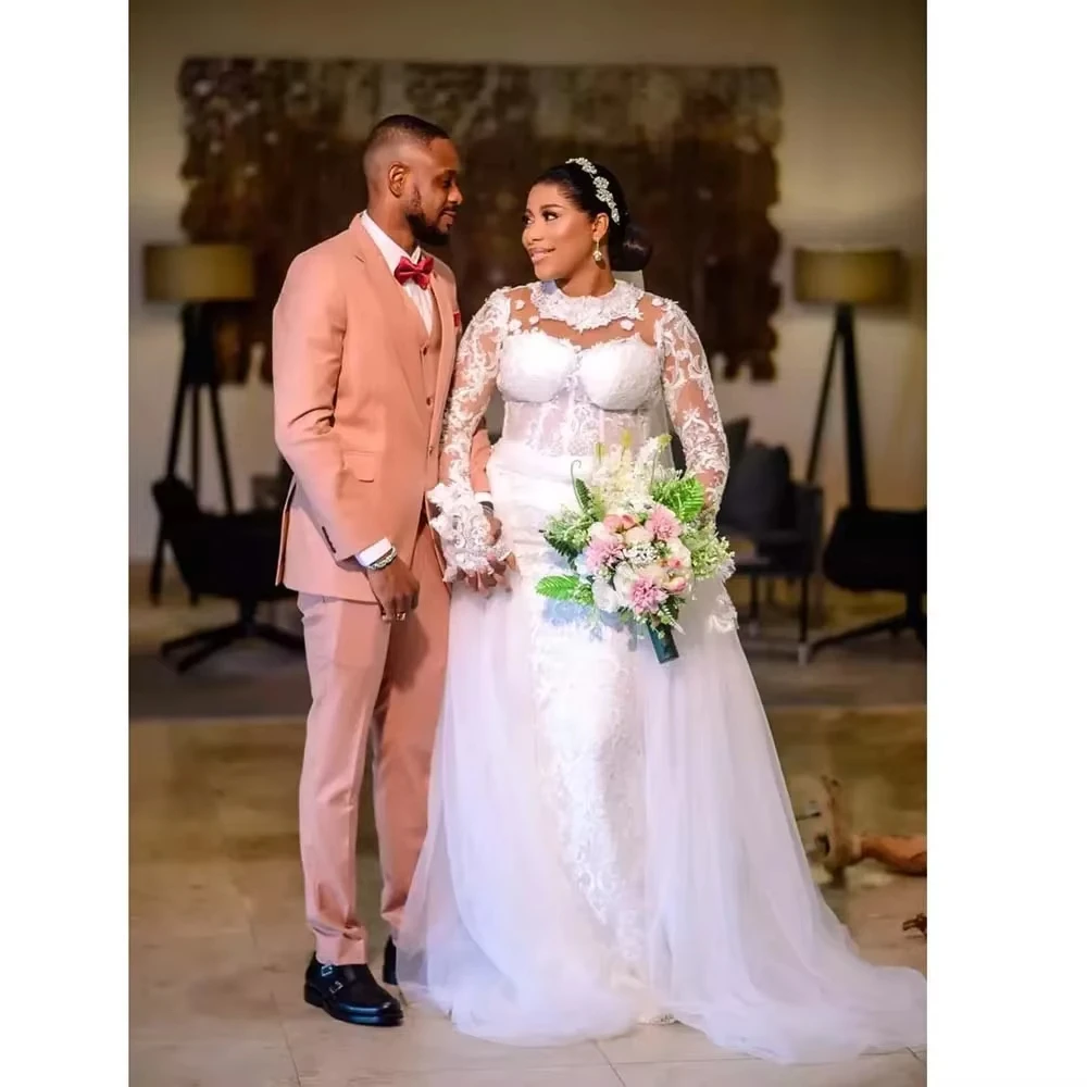 

Мужской костюм-тройка розового цвета с одной пуговицей, приталенный, однотонный, элегантный, роскошный, для жениха, для свадьбы и вечеринки: пиджак, брюки, жилет