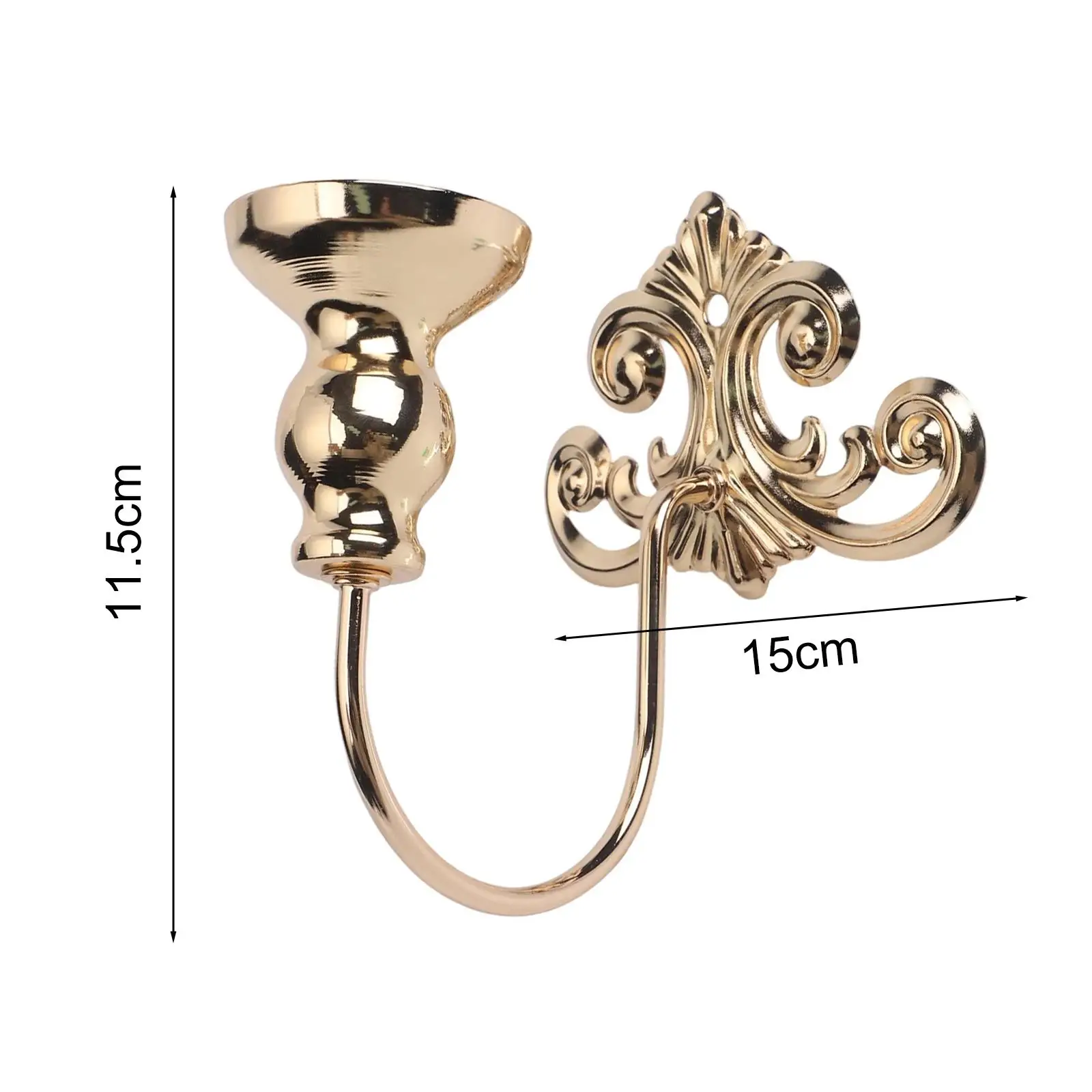Vintage Iron Wall Mounted Candle Holder Designed to Securely Hold Candles and Enhance Wall Art with Sophisticated Patterns