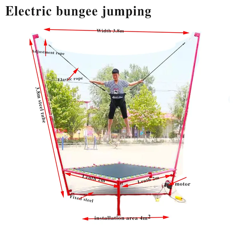 Hot Selling Rectangular Trampoline Indoor and Outdoor Bungee for Children and Adults