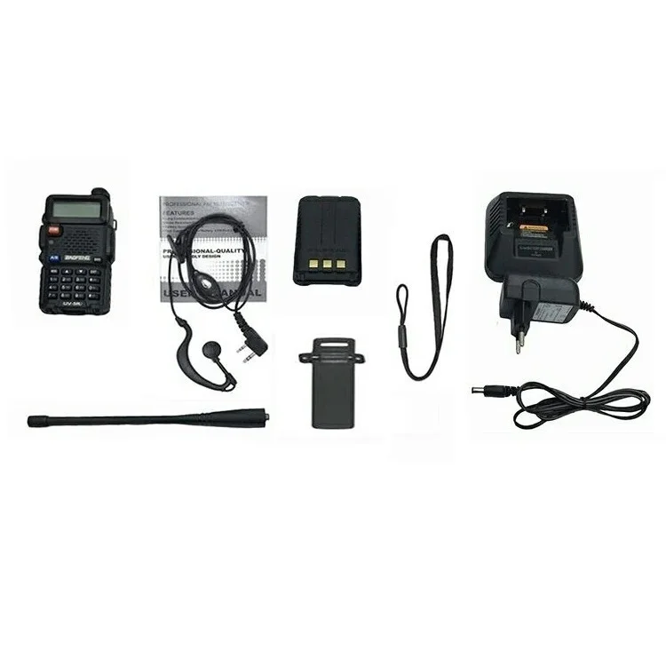 Kit 2 unidades rádio com unica dor dual band uhf vhf Uv-5r ht fm fone