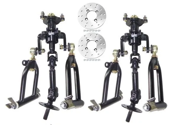 

Комплект передней оси для картинга 4WD: полуось, рычаг подвески, ротор в сборе для квадроциклов, картингов, гольф-каров