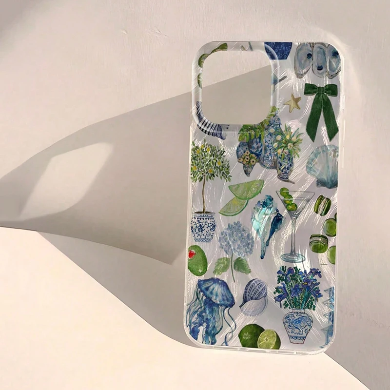 Beach Blue Ocean Element Lips Print Case For Samsung Galaxy S25 Ultra S24 FE S23 Plus S22 A56 A36 A26 A16 A35 A55 A54 A33 Cover