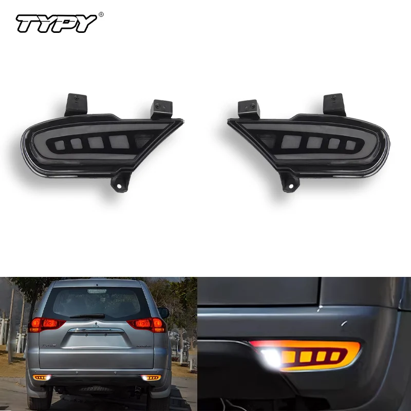 

Автомобильные светодиодные лампы заднего бампера для Mitsubishi Pajero Sports 2013 2014 2015, резервный отражатель, задний фонарь, стоп-сигнал, указатель поворота