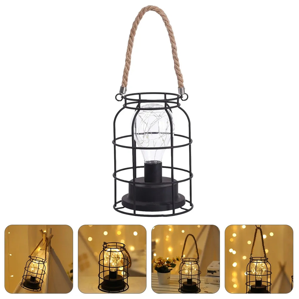 

USB-фонарь: креативный подвесной садовый светильник в ретро-стиле, декоративный кованый светильник для двора, светодиодный, теплый белый свет