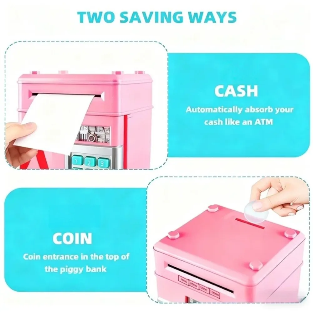 Cerradura electrónica, caja de seguridad para dinero, teclado Digital, protección de contraseña, olla de ahorro para niños, almacenamiento de dinero, pantalla LED