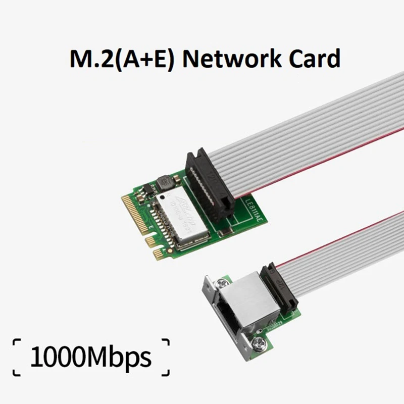 Network Cards M.2(A+E) Network Card 1000Mbps Gigabit Ethernet 10/100/1000M RJ45 LAN Network Adapter For Computer PC Easy To Use