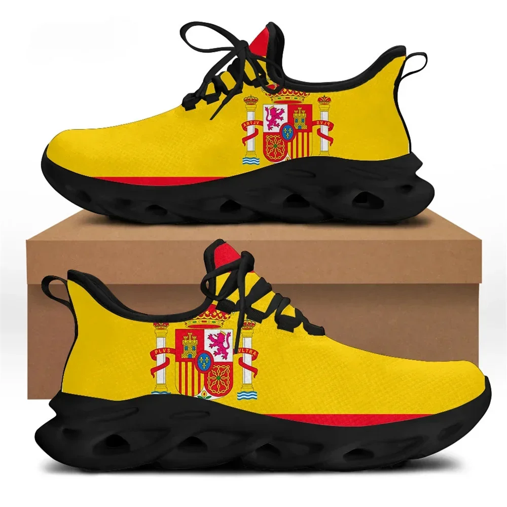 

Retro Spanish Flag 3D Pattern Casual Men Shoes Flats Sneakers for Teen Boys Comfortable Breathable Mens Walking