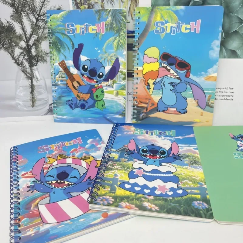 Cute Disney Stitch Notebook Cartoon Anime Students Notepad Children Diary Stationery Learning Supplies Kawaii Holiday Gifts