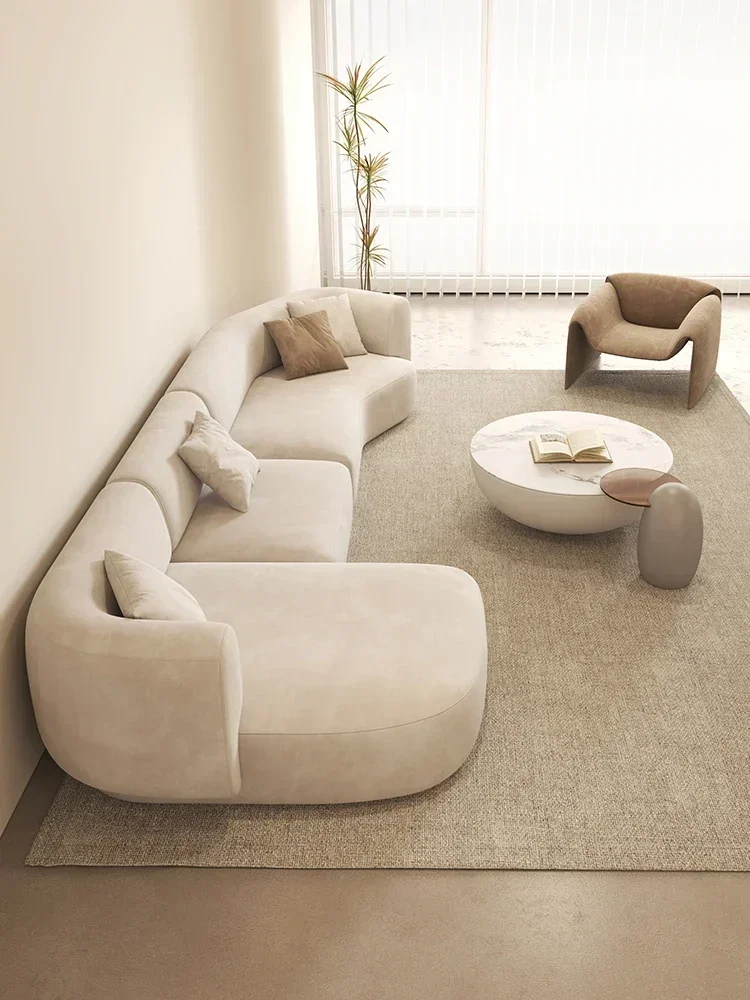 TAO Sili Style Fabric Sofa Simple Modern Living Room Special-Shaped Corner Faux Leather