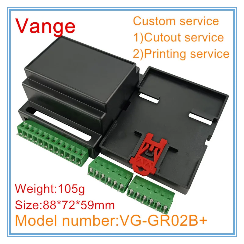 Vange terminal block junction box 88*72*59mm ABS plastic project box din rail enclosure