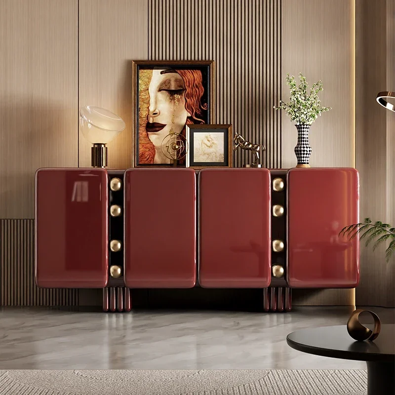 북유럽 스타일 현관 캐비닛 고급 팬트리 장식장 거울 정리함 수납장 거실 캐비닛 디스플레이 가비네트 가구